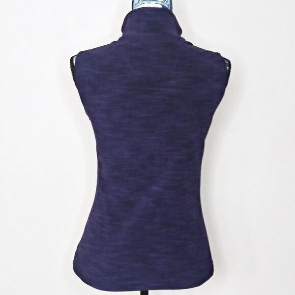 EXOFFICIO Calluna Fleece Vest Mockneck Zip Snap Outdoors Moisture Wicking Purple - Picture 3 of 7